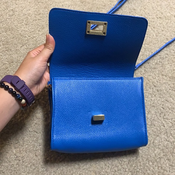 gigi new york blue leather crossbody bag - Picture 3 of 6